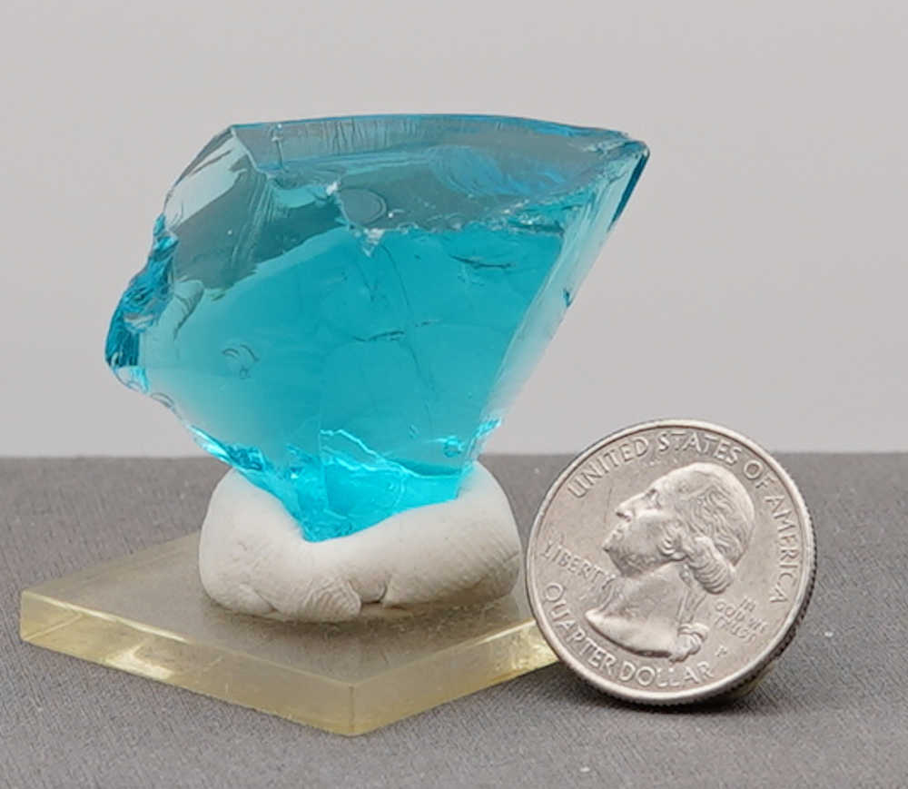 Rare Gem Electric Blue with bubbles Monatomic Andara Crystal 33.0 g. - Image 11