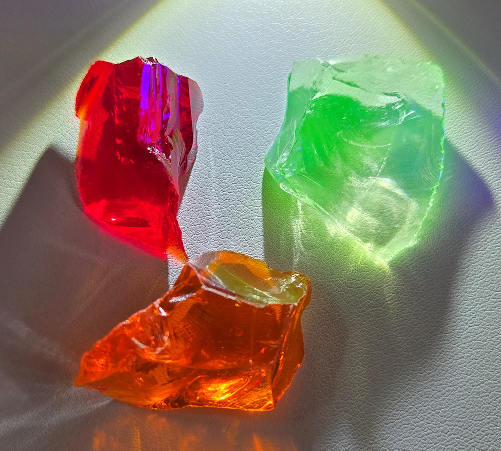Rare Gem 3 Piece "Sacred Triad" Set Monatomic Andara Crystal 32.6 g.