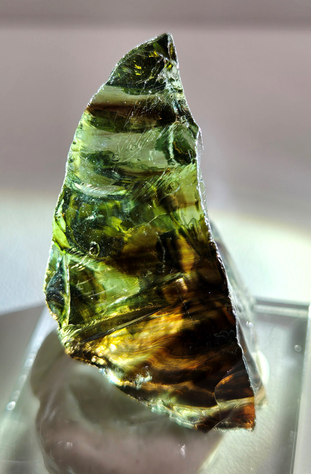*Extremely Rare* Gem Multi Celestial Gold/Emerald/Ice/Earth Shaman Monatomic Andara Crystal 20.4 g. - Image 2