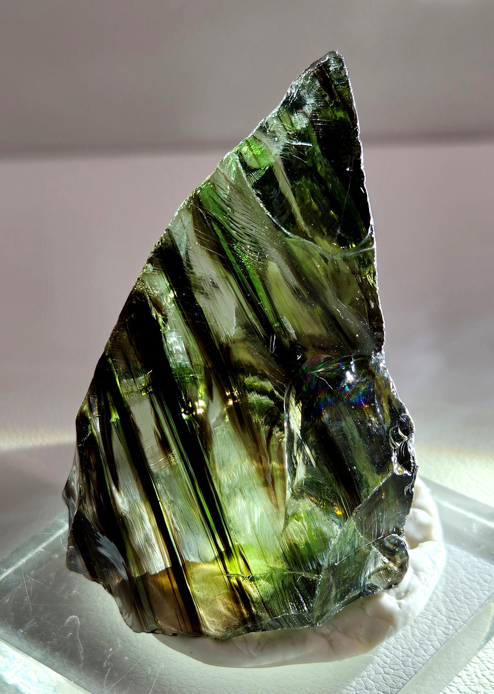 *Extremely Rare* Gem Multi Celestial Gold/Emerald/Ice/Earth Shaman Monatomic Andara Crystal 20.4 g. - Image 4